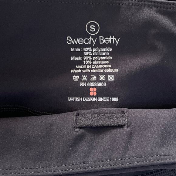 Sweaty Betty Power Wetlook Mesh 7/8 Leggings Black SZ Small - Picture 9 of 11